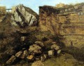 Crumbling Rocks Realist painter Gustave Courbet